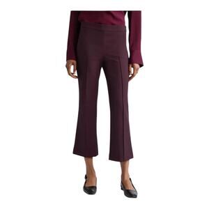 Vince Pants Mid-Rise Pintuck Crop Flare purple size 8